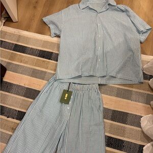 Daily Drills Blue Striped set